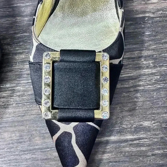 Luciano Padovan Made in ITALY Black & Beige Heeled Pumps Sandals size 39 - Picture 4 of 16